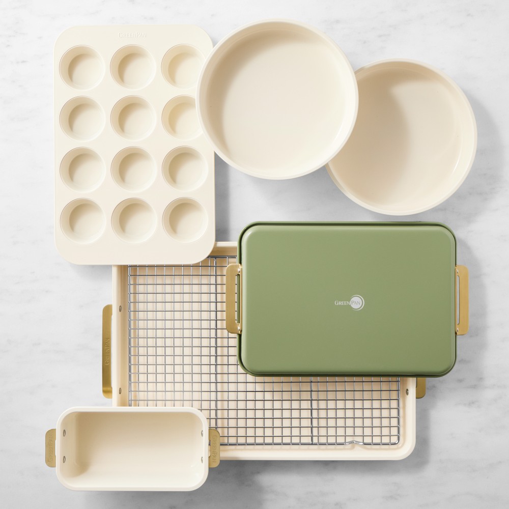 GreenPan™ Reserve Ceramic Nonstick Bakeware, Set of 7 - Sage, Set of 7