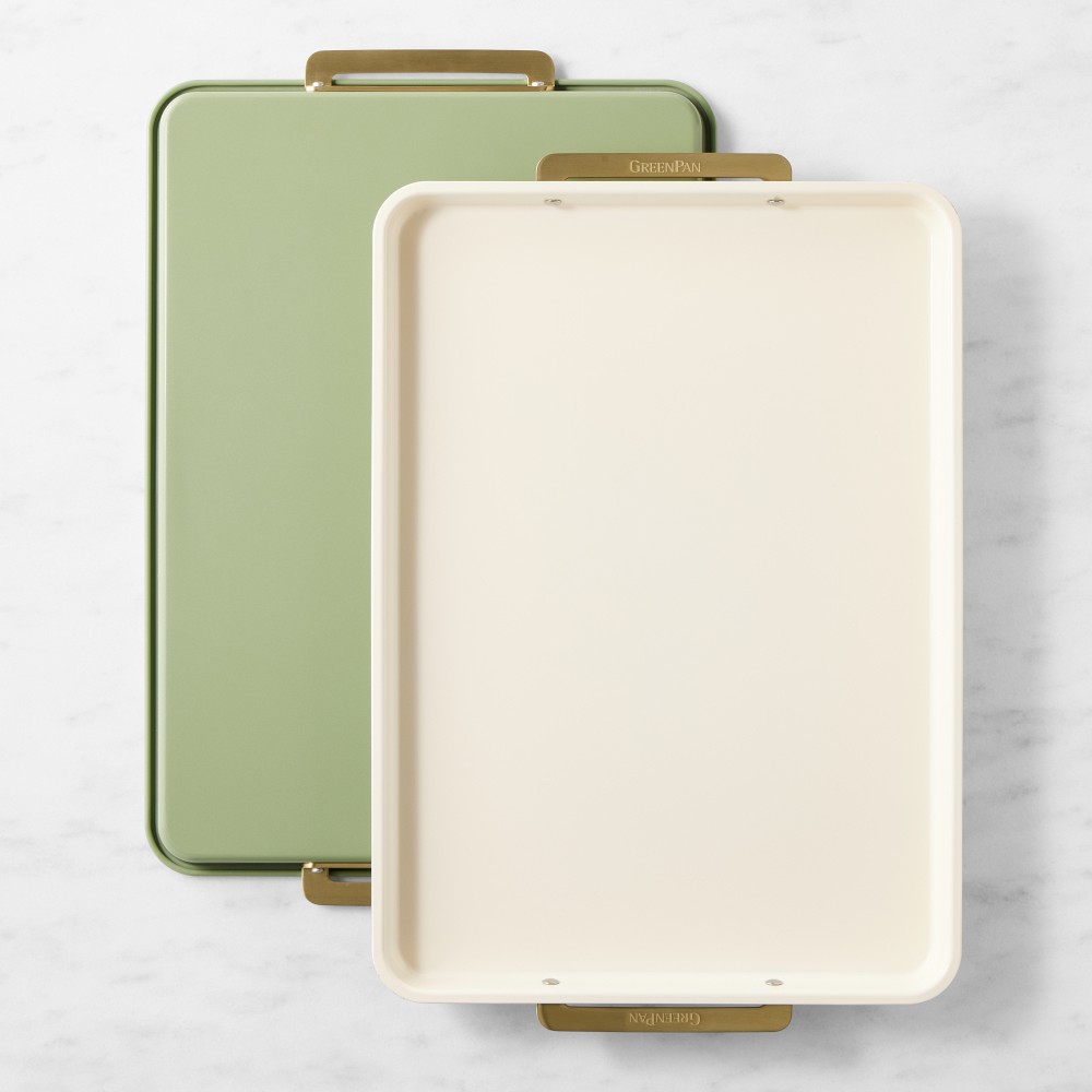 GreenPan™ Reserve Ceramic Nonstick Bakeware Half Sheet Pan - Sage, Set of 2