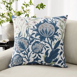 Morris &amp; Co. x Williams Sonoma Home Elmcote Performance Pillow Cover, Blue
