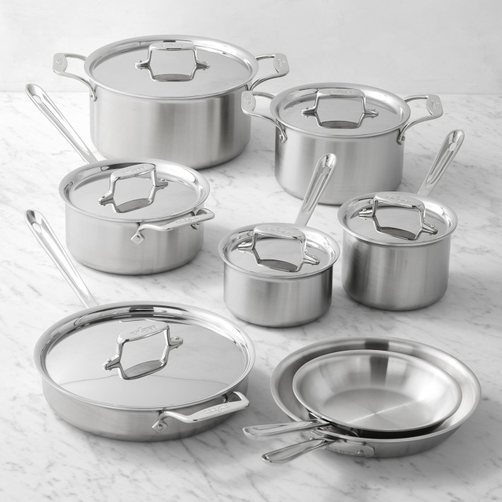 All-Clad D5® Brushed Stainless-Steel 14-Piece Cookware Set