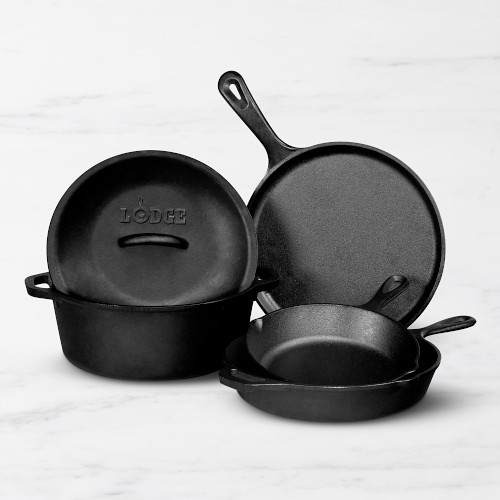 Lodge Classic Seasoned Cast Iron 5-Piece Cookware Set Simolary simolary.com