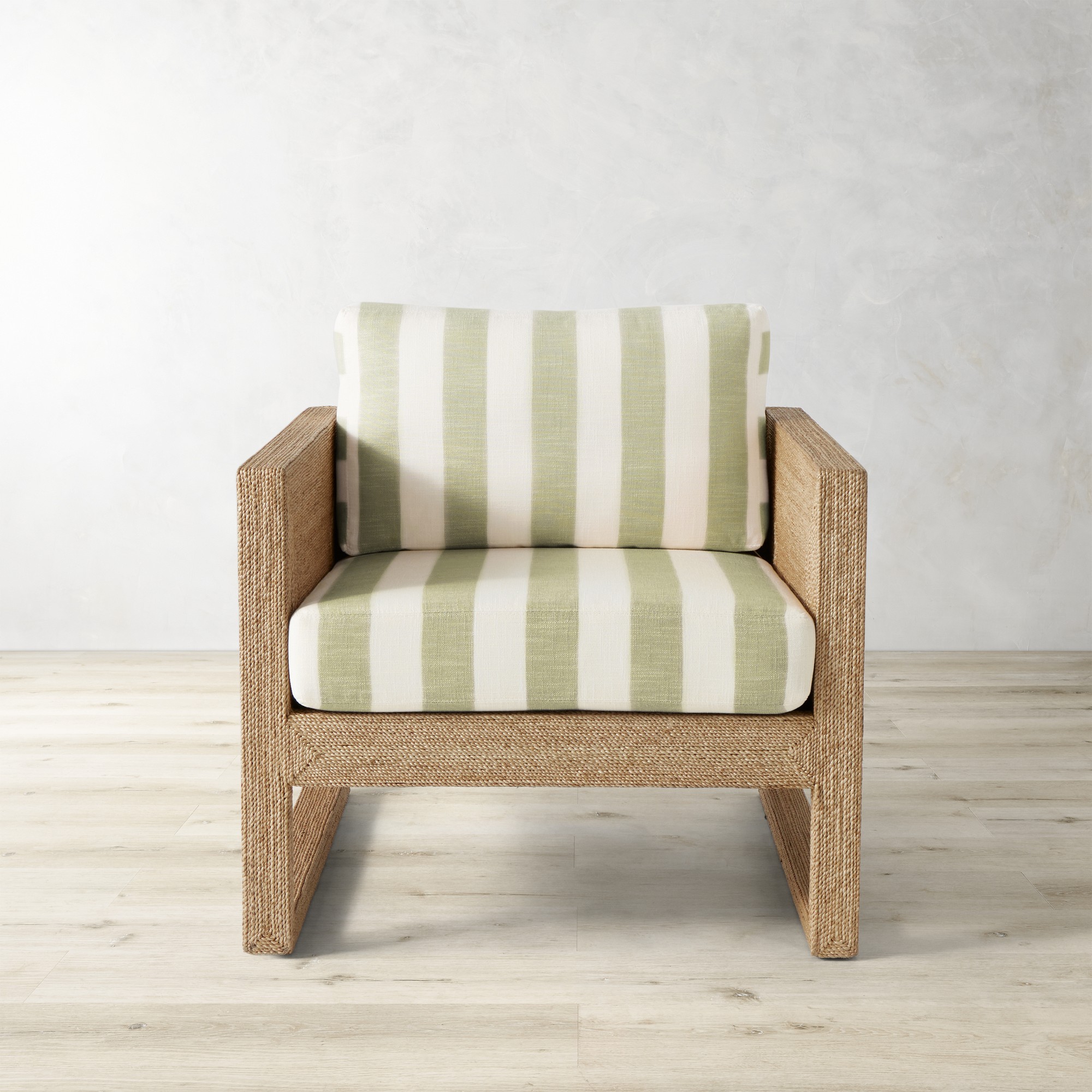 Basketweave Cabana Stripe, Pistachio