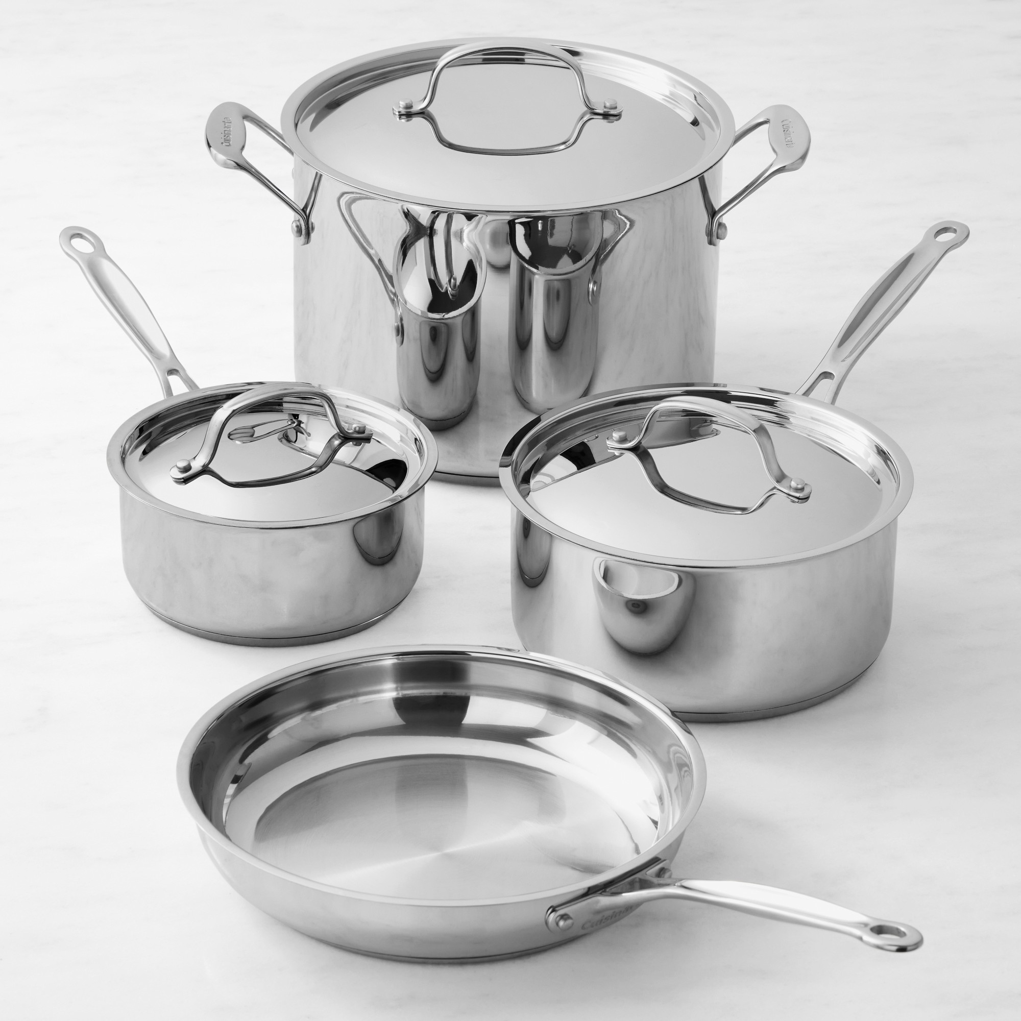 Cuisinart Chef’s Classic Stainless-Steel 7-Piece Cookware Set Simolary simolary.com