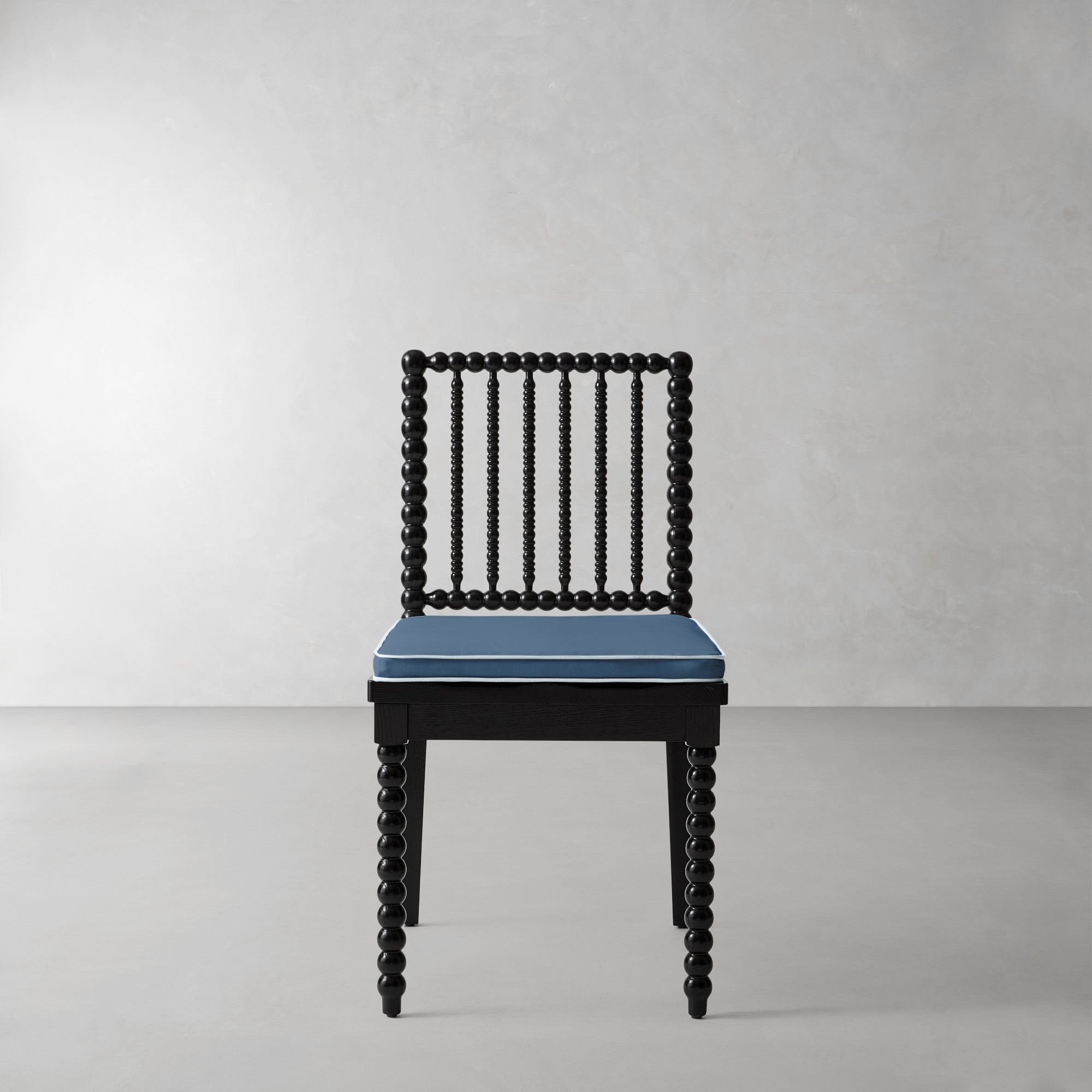 Sunbrella Performance Canvas, Marine Blue with Light Blue Piping