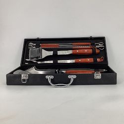 OPEN BOX: Cuisinart Premium Wood-Handled Grill Tools, 10 Piece Set