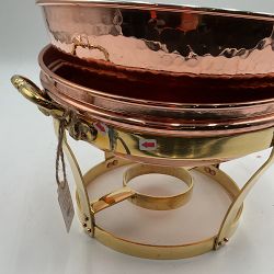 OPEN BOX: Williams Sonoma Oval Copper Chafing Dish, 2 1/2-Qt.