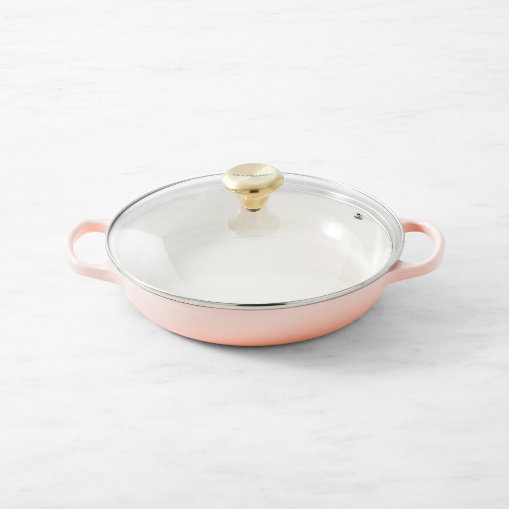 Le Creuset Signature Enameled Cast Iron Braiser with Glass Lid, 2.25-Qt. - 2.25-Qt., Peche