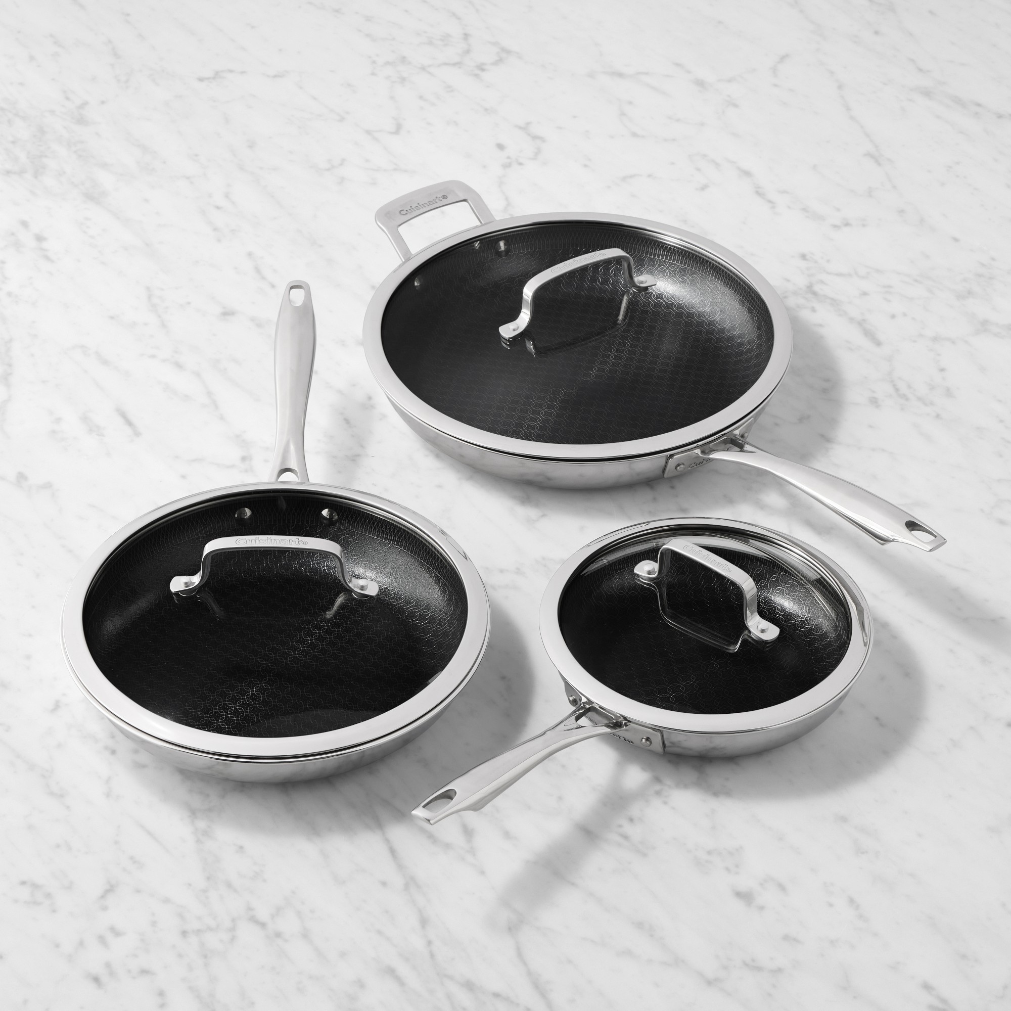 Cuisinart FusionElite+ Hybrid Stainless-Steel Ceramic Nonstick Skillet, 6-Piece Set Simolary simolary.com
