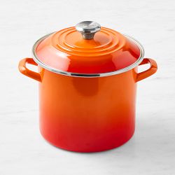 Le Creuset Enameled-Steel Stock Pot, 8-Qt., Flame