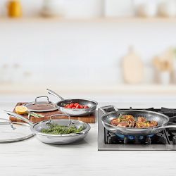 Cuisinart FusionElite+ Hybrid Stainless-Steel Ceramic Nonstick Skillet, 6-Piece Set