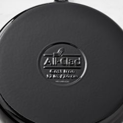 All-Clad Enameled Cast Iron Skillet with Lid, 12"