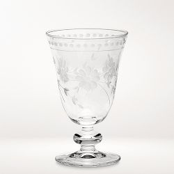 Vintage Etched Water Glasses, 9.25-oz, Set of 4