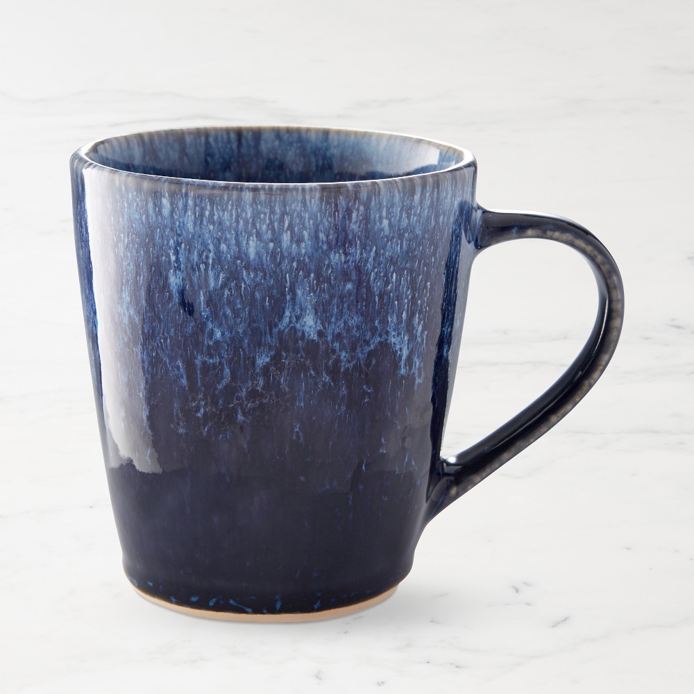 Cyprus Reactive Glaze Mugs - Set of 8, Blue