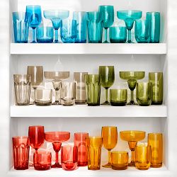 DuraClear® Tritan Multicolored Outdoor Stemless Wine Glasses, Set of 6