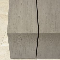 Larnaca Outdoor Grey Teak Rectangular Coffee Table (60")