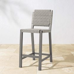 Larnaca Slate Grey Metal x All-Weather Weave Bar Stool