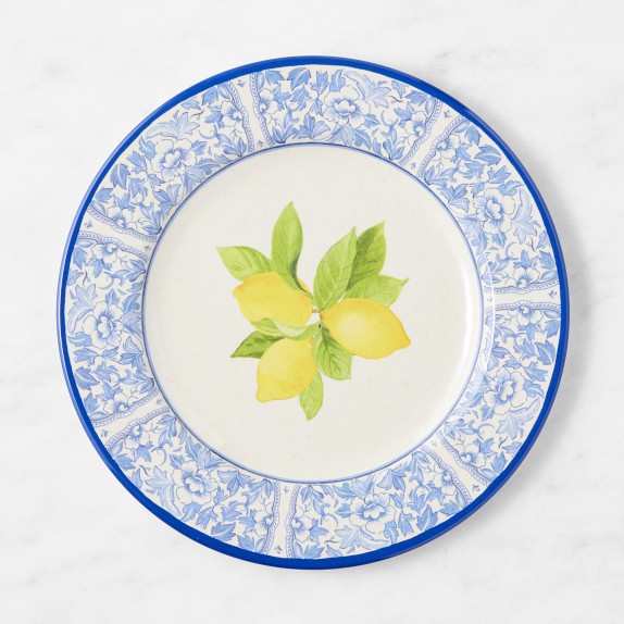 Lemon Outdoor Melamine Dinner Plates