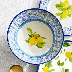 Lemon Outdoor Melamine Serving Bowl