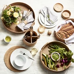 Light Woven Chip &amp; Dip with Bowl