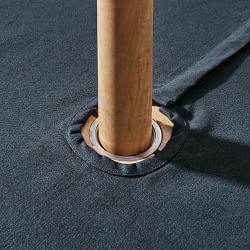 Navy Oilcloth Outdoor Tablecloth