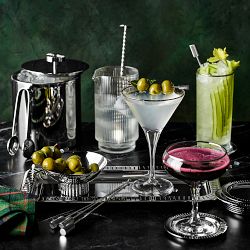 Silver Rim Coupe Glasses