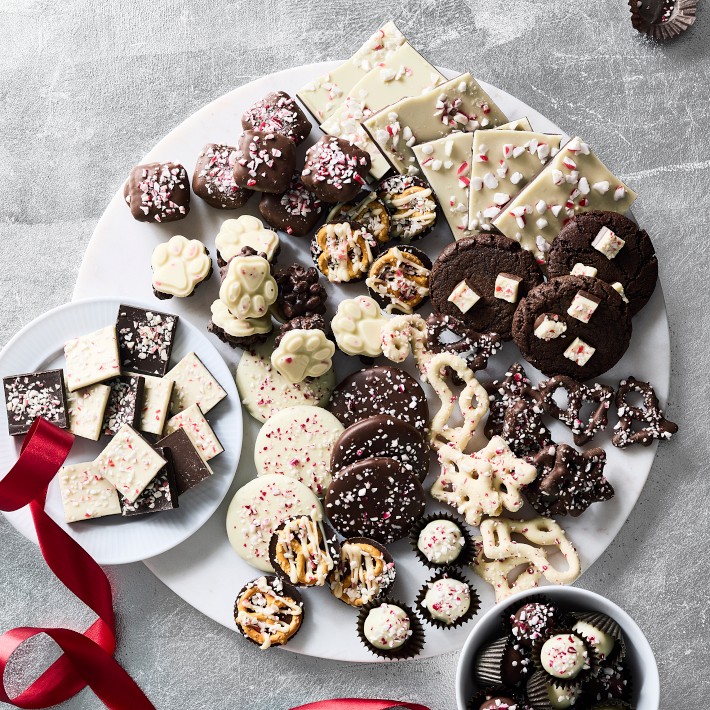 Williams Sonoma Peppermint Bark Pretzels | Gourmet Chocolate