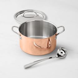 Williams Sonoma Signature Thermo-Clad™ Copper Soup Pot &amp; Ladle, 8-Qt.