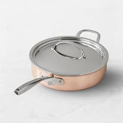 Williams Sonoma Thermo-Clad™ Copper Covered Sauté Pan with Helper Handle, 4 1/2-Qt.