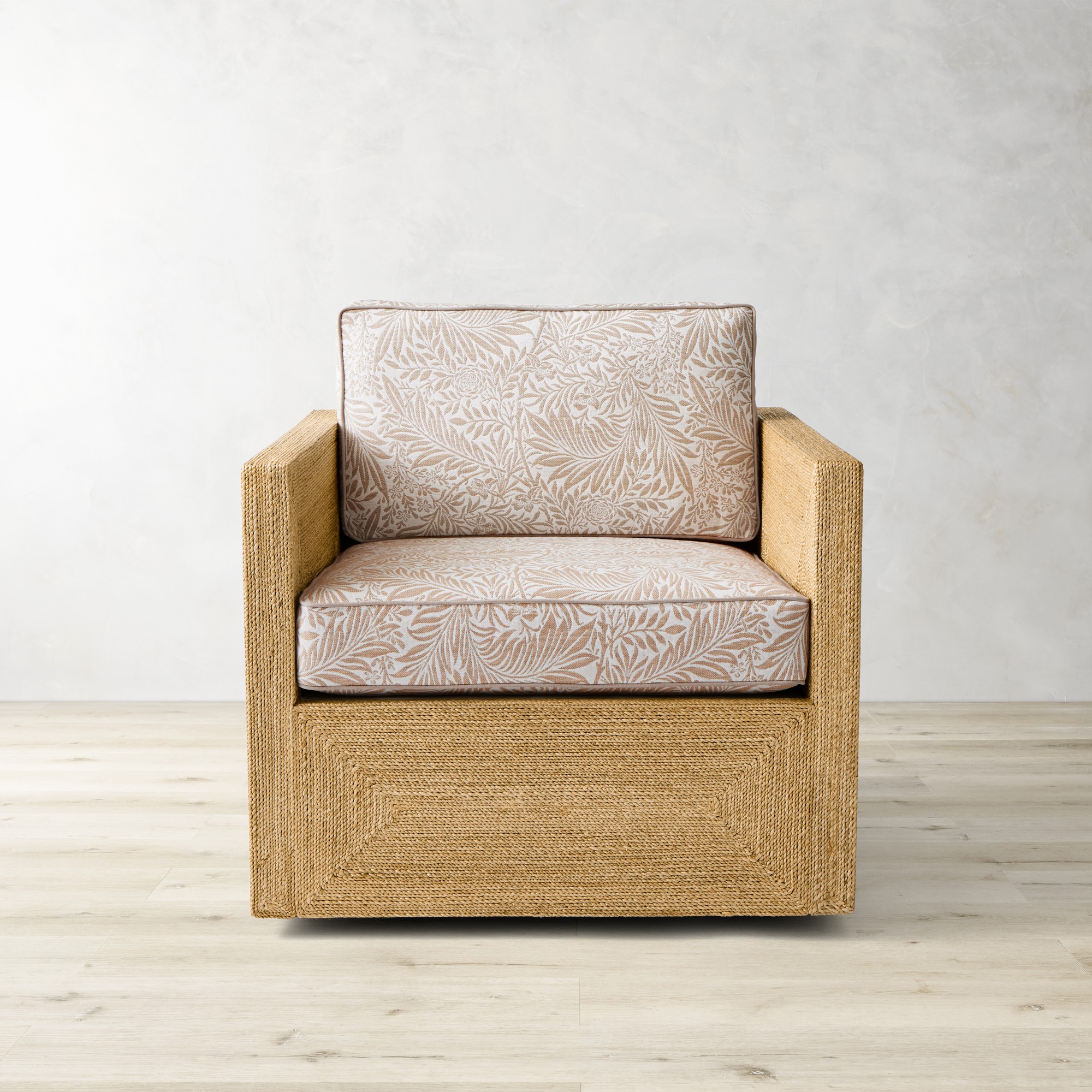 Morris & Co., Larkspur Natural with Flax Piping