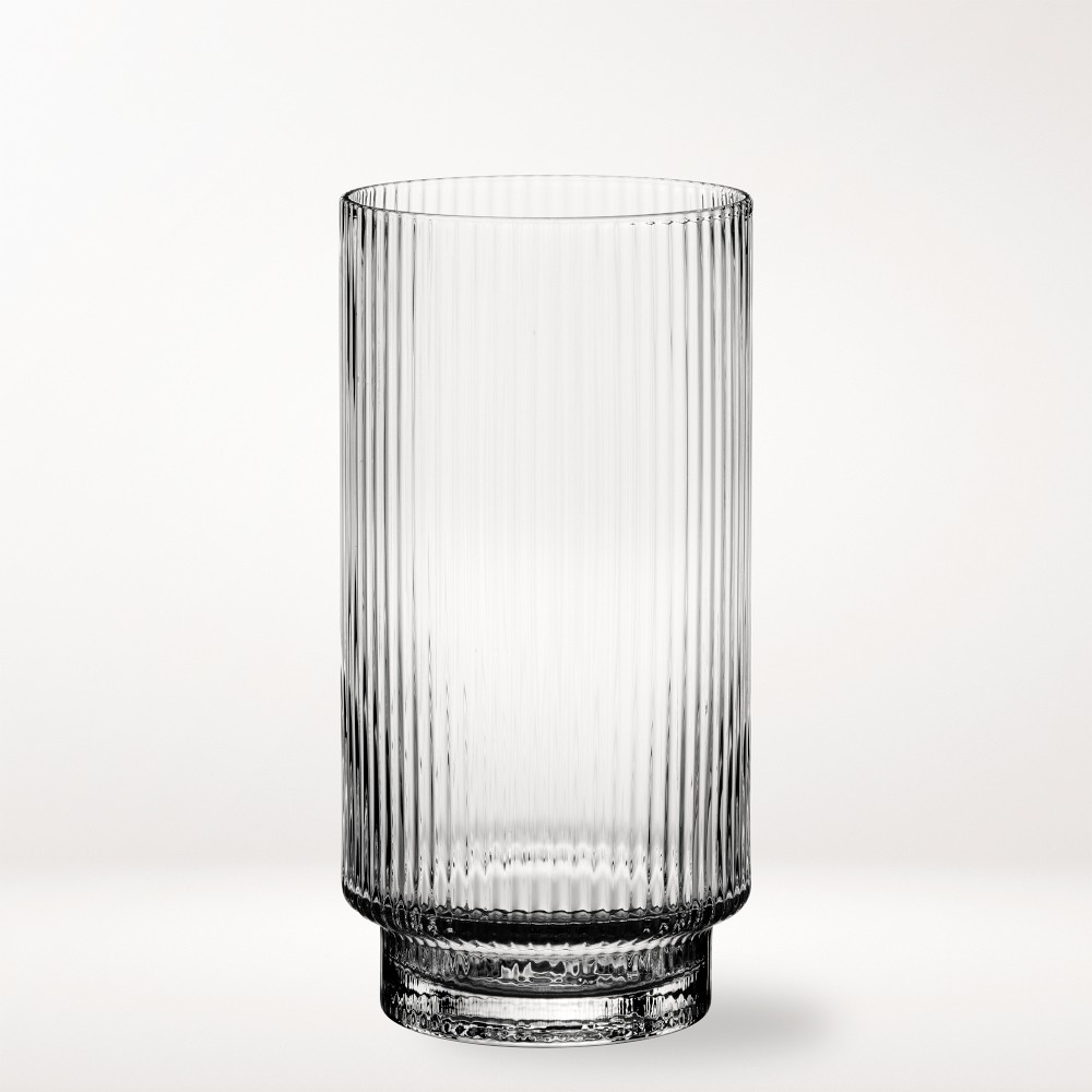Modern Optic Highball Glasses - Set of 4