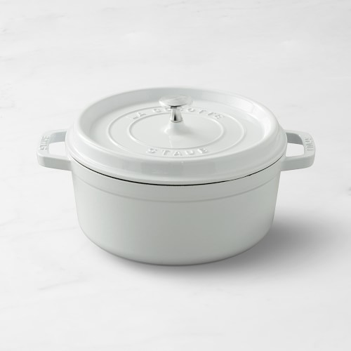 Staub Enameled Cast Iron Round Dutch Oven, 4-Qt., White