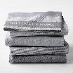 Williams Sonoma Logo Stripe Towels, Set of 4, Black