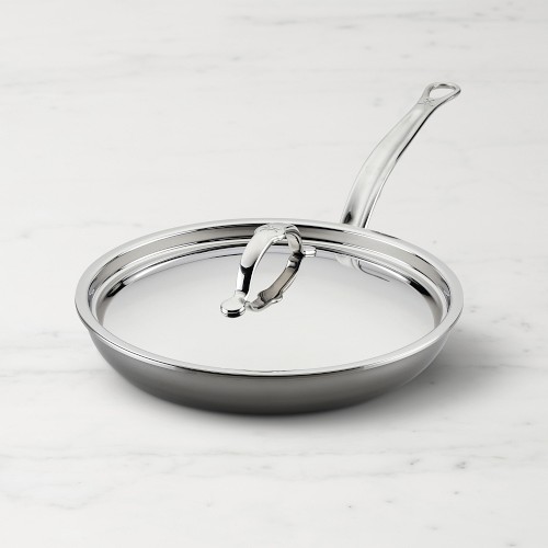 Hestan NanoBond Titanium Stainless-Steel Skillet Fry Pan with Lid Simolary simolary.com