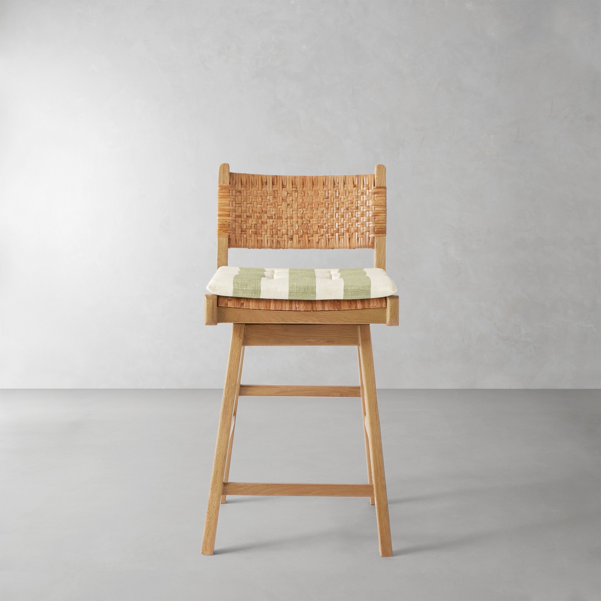 Basketweave Cabana Stripe, Pistachio