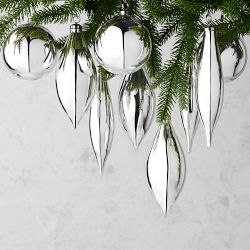 OPEN BOX: Williams Sonoma Home x Josh Young Ella Ornaments, Set of  9, Silver