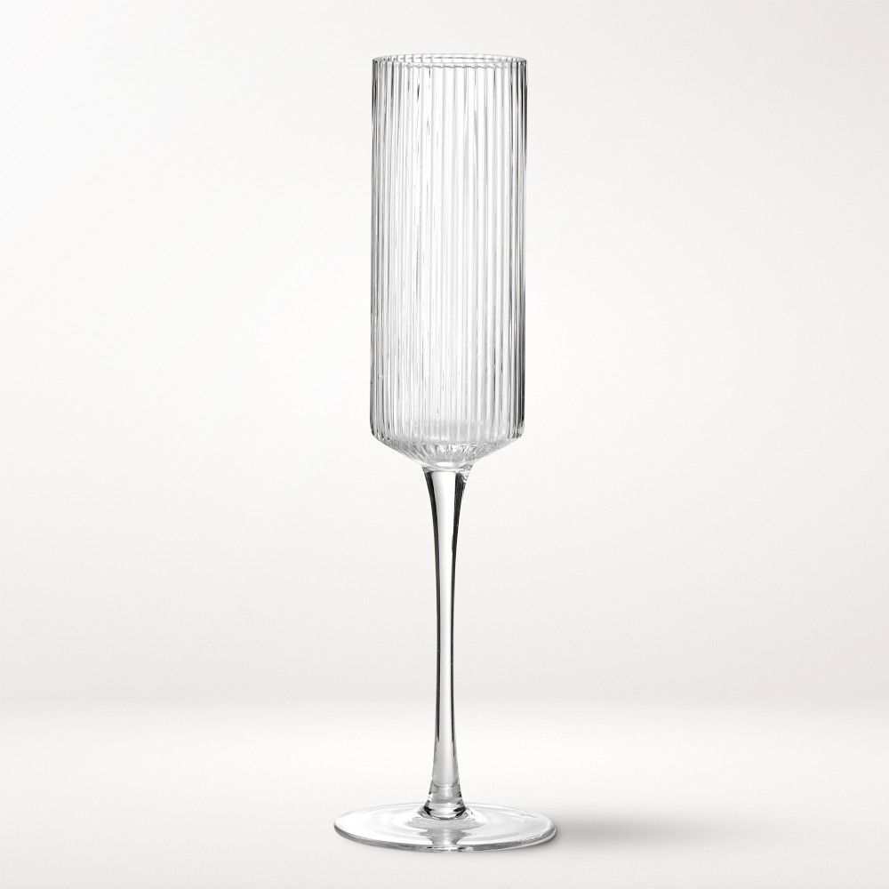 Modern Optic Champagne Flutes - Set of 4