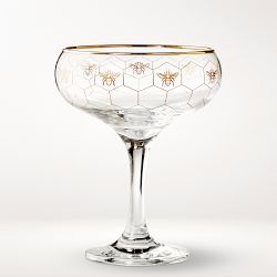 Honeycomb Coupe Glasses, Set of 4