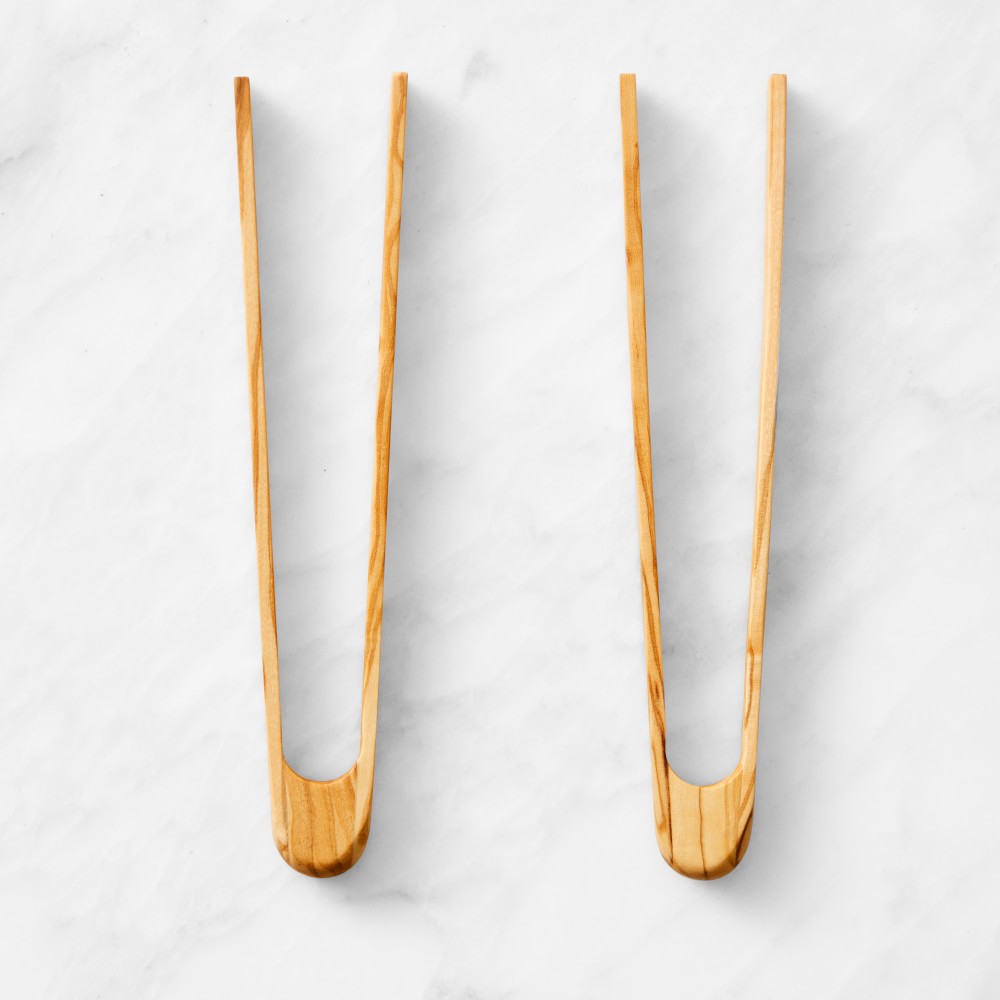 Williams Sonoma Olivewood Tongs, Set of 2 - Set of 2