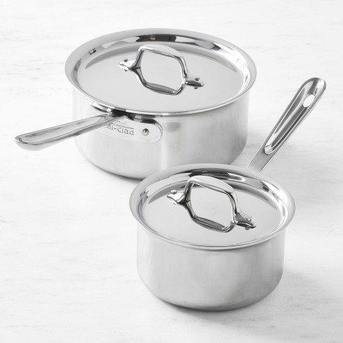 All-Clad D3 Tri-Ply Stainless-Steel Saucepan Set, 1.5 & 3-Qt. Simolary simolary.com