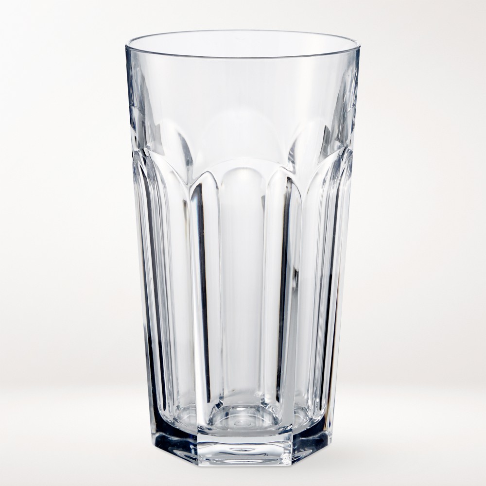 Duraclear® Tritan Outdoor Faceted Tumblers, 17-oz, Set of 6 - Set of 6, Clear