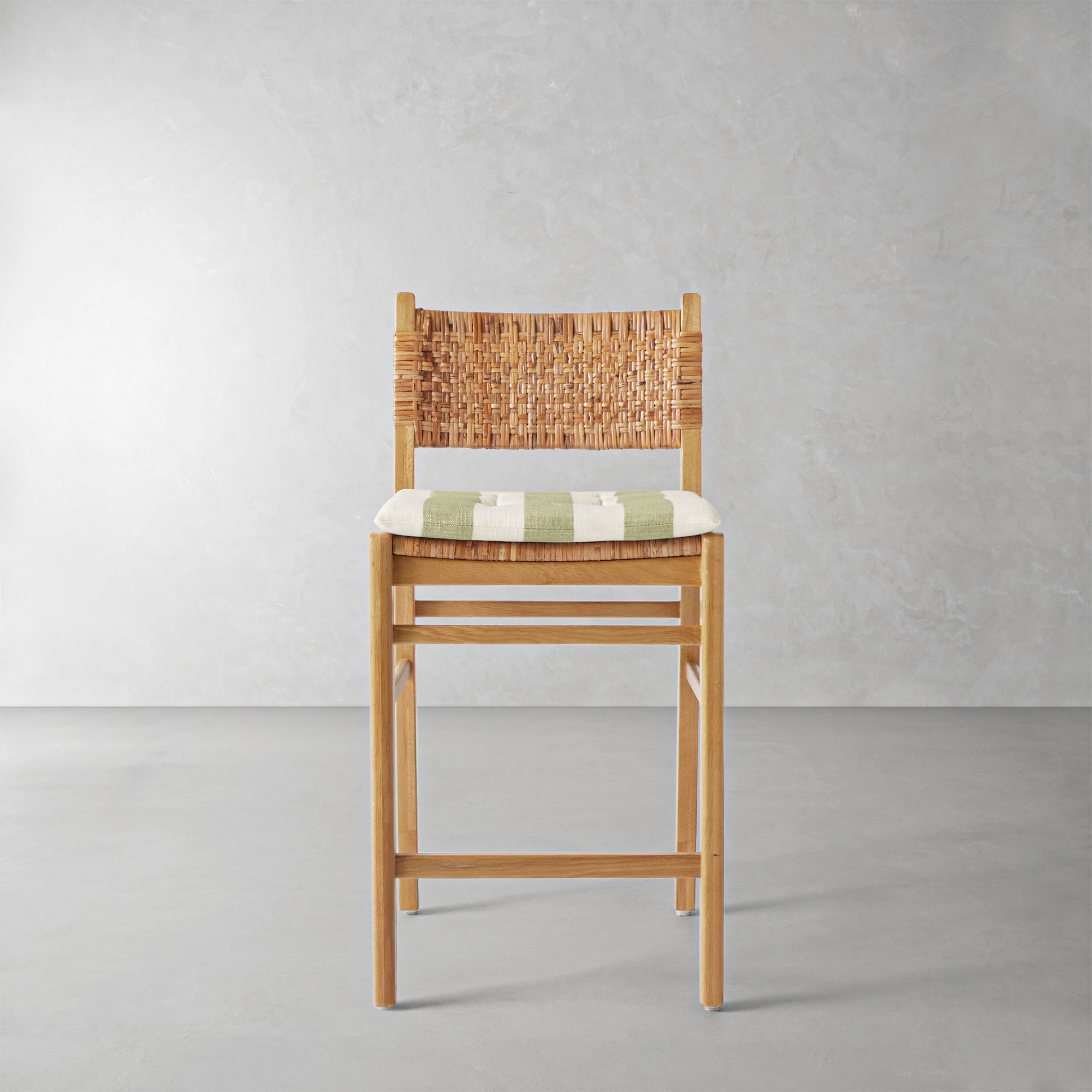 Basketweave Cabana Stripe, Pistachio