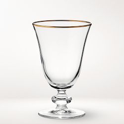 Gold Rim Goblets, 9.25-oz, Set of 4