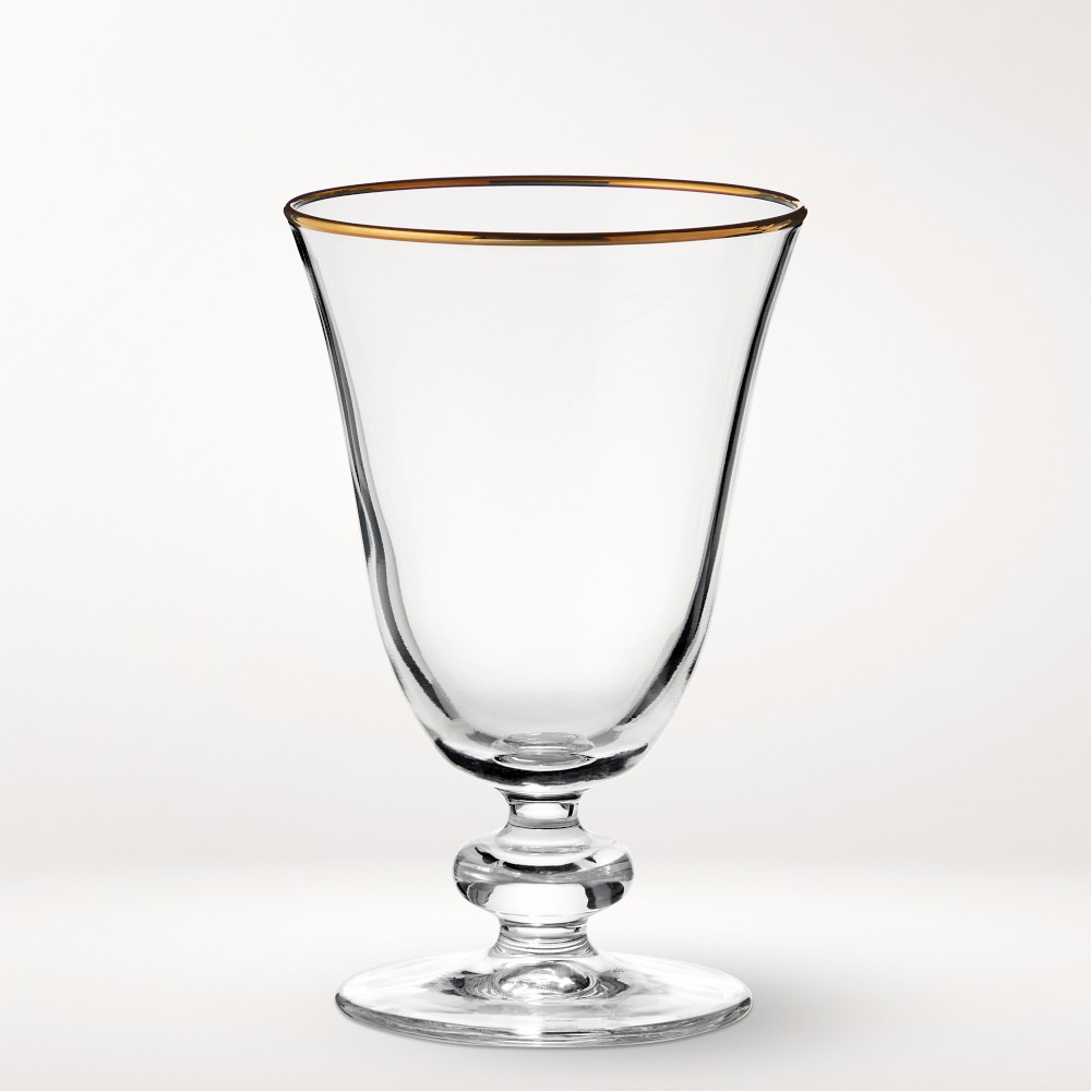 Gold Rim Goblets, 9-oz - 9.25-oz, Set of 4