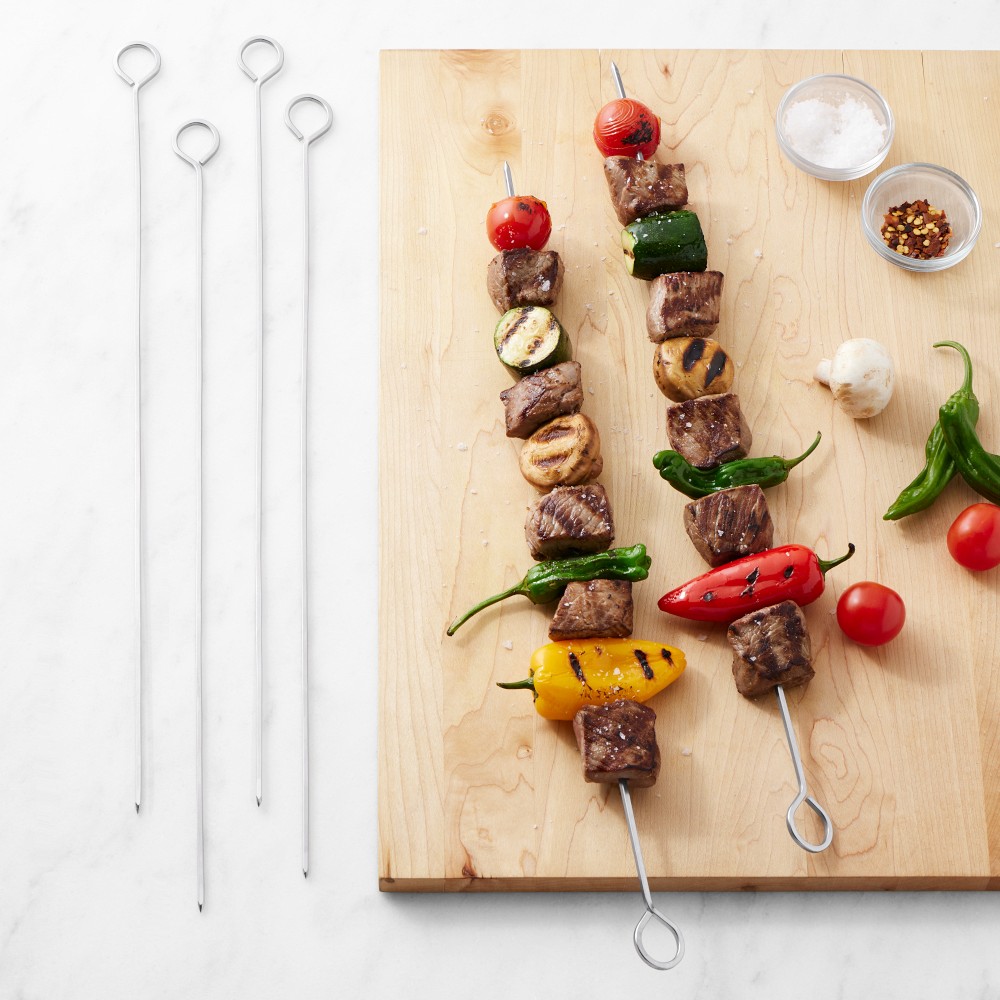 Williams Sonoma Basic Stainless-Steel Skewers, Set of 6 - Set of 6