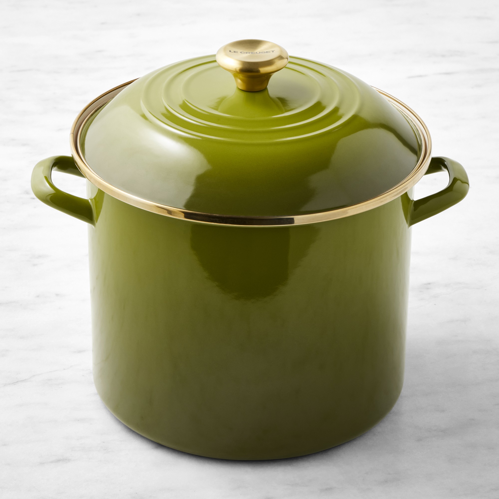 Le Creuset Enameled-Steel Stockpot with Stainless-Steel Knob Sansujyuku sansujyuku.com