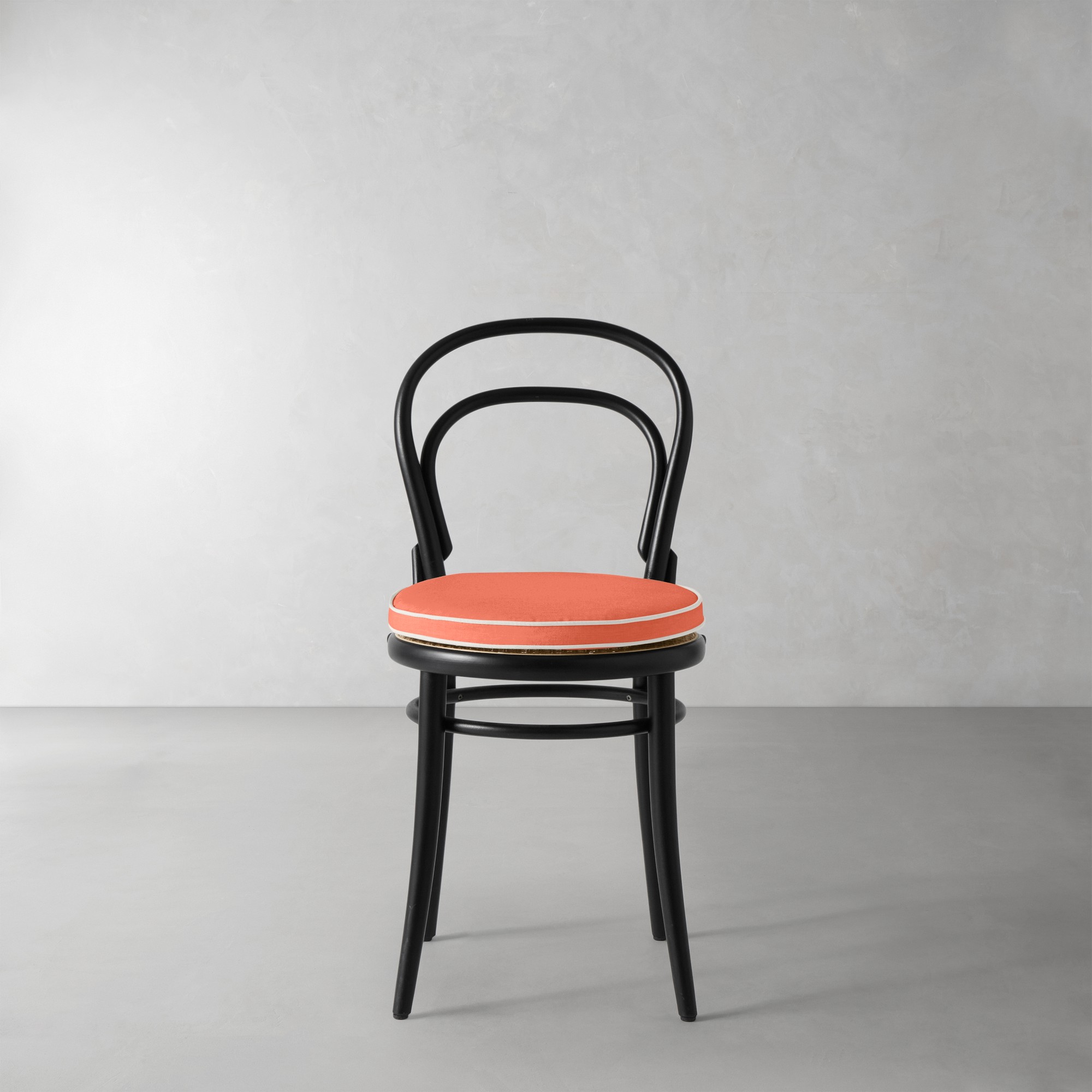 Sunbrella Performance Canvas, Persimmon with White Piping