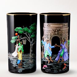Sheila Bridges x Williams Sonoma Harlem Toile Highball Glasses