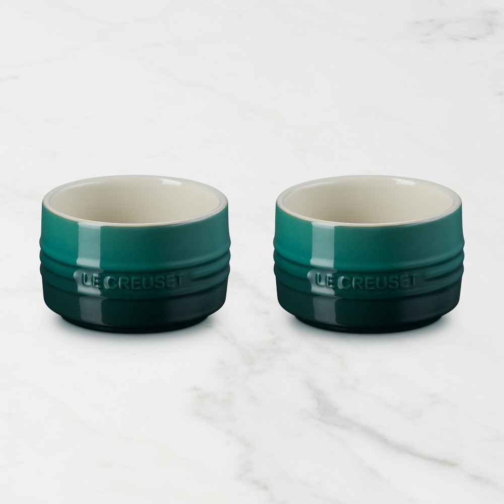Le Creuset Stoneware Straight Wall Ramekin - Set of 2, Artichaut