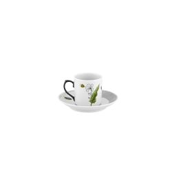 Petites Histoires Espresso Cups &amp; Saucers, Set of 2