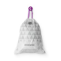 Brabantia PerfectFit Trash Bags, Code C, 2.6-3.2 Gallon (10-12L), 200-Count